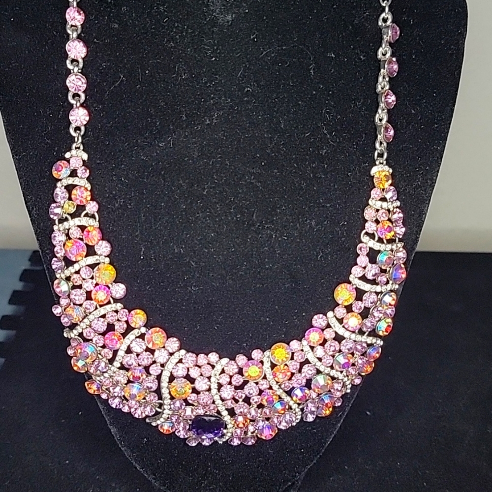 Purple Rhinestone Necklace
